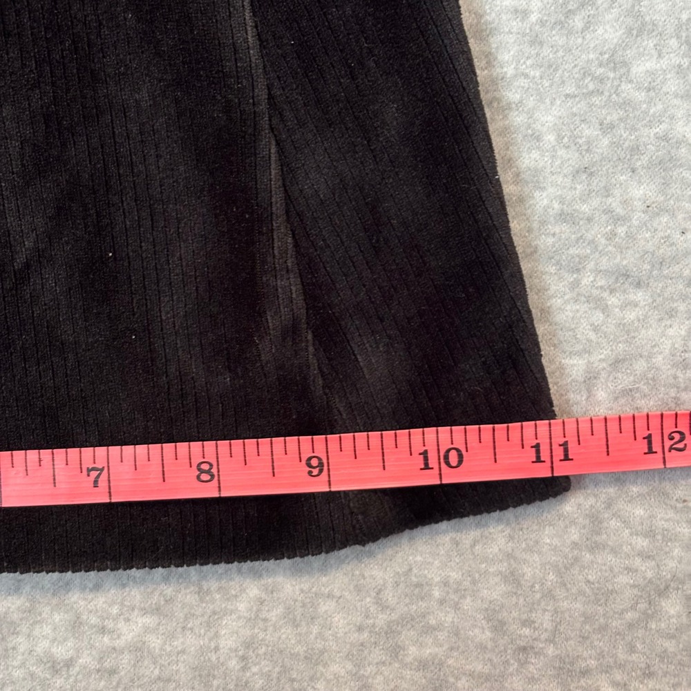 Kohl's Black Luxe Corduroy Women's XS Ribbed Stretch Pants‎ Flare Bell Bottom - Picture 8 of 10